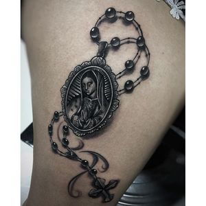 Lady Of Guadalupe Tattoo by Oskar Tattoo #OurLadyOfGuadalupe #VirginMary #religious #OskarTattoo
