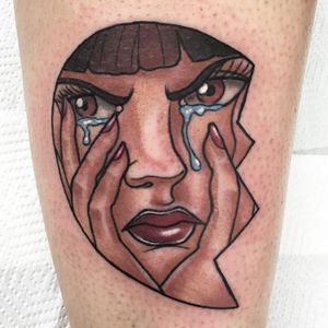 Roy Lichtenstein inspired tattoo by Stephanie Melbourne #StephanieMelbourne #neotraditional #roylichtenstein