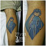 The Blue Bomber by Dixie Tattoo (via IG -- dixietattoo) #dixietattoo #legtattoo #megaman