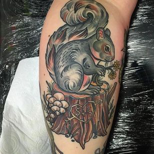 Tatuaje de una ardilla por Sadee Glover @Sadee_Glover