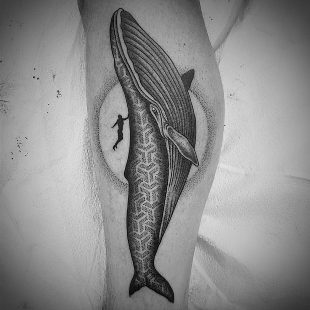 Tattoo uploaded by Paula Zeikmane • Ornamental whale tattoo