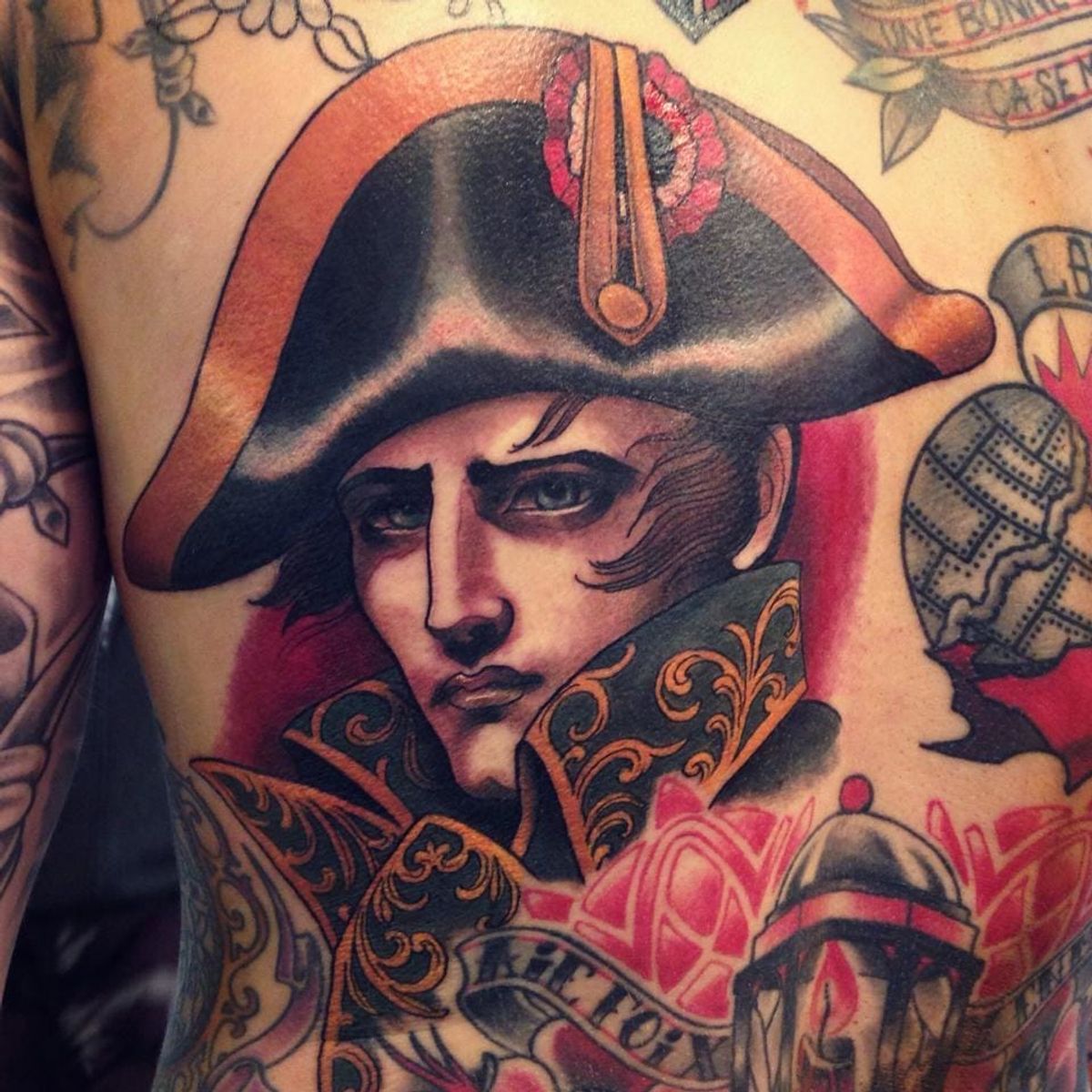 Tattoo uploaded by Alex Wikoff • Napoleon Bonaparte by Alix Ge (via IG