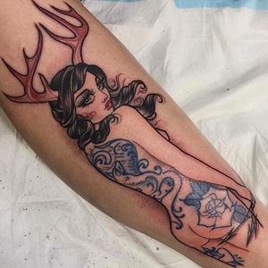 Tattooed Nude Girl Tattoo by Ly Aleister @Lyaleister #Lyaleister #LyAlistertattoo #Girls #Girl #Girltattoo #Neotraditional #Neotraditionaltattoo #Brisbane #Australia