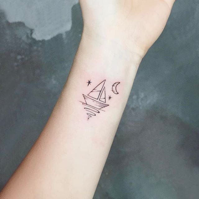 40 Cute And Meaningful Boat Tattoo Designs  Bored Art
