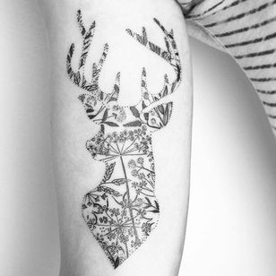 Tatuaje de ciervo por Iosep #stag #stagtattoo #blackwork #blackworktattoo #blackworktattoos #blackworkartist #blackink #Iosep
