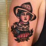 Rodeo Girl Tattoo by Ivan Antonyshev #IvanAntonyshev #traditionalwoman #Traditional #Girl #Woman #Mainstaytattoo #Austin