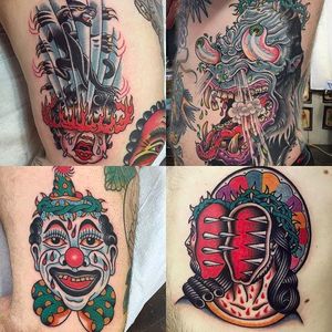 Odd and fun tattoos by Gregory Whitehead @Greggletron #GregoryWhitehead #Gregorywhiteheadtattoo #Oddtattoos #Neotraditional #Neotraditionaltattoo #ScapegoatTattoo #Portland
