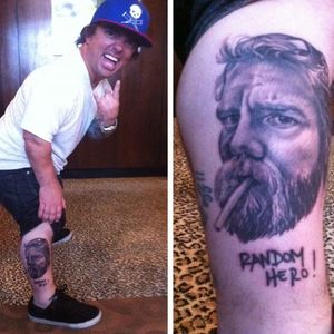 Ryan Dunn tribute tattoo on Wee Man. #ryandunn #ryandunntattoo #jackass #cky