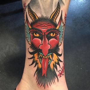 Devil Tattoo by Shannon Taber #devil #demon #traditional #ShannonTaber