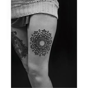 Sweet mandala tattoo by Twix #Twix #mehndi #ornamental #blackwork #mandala #mehndidesign #btattooing #blckwrk