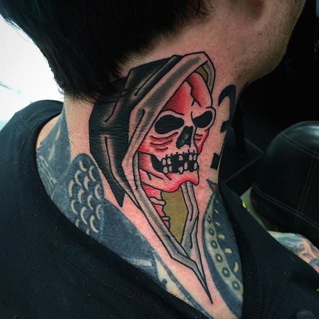 grim reaper neck tattooTikTok Search