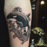 Add a little fancy to your orca tattoo with some filigree. Tattoo by @ung_art. #blackwork #filigree #orca #killerwhale #ung_art #whale
