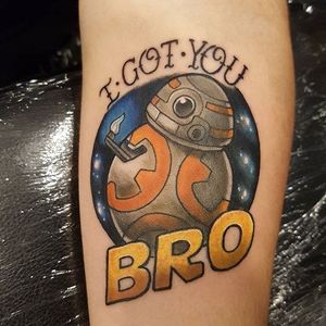 BB-8 Tattoo by Dave Hoffman #BB8 #starwars #theforceawakens #forceawakens #starwarsink #DaveHoffman