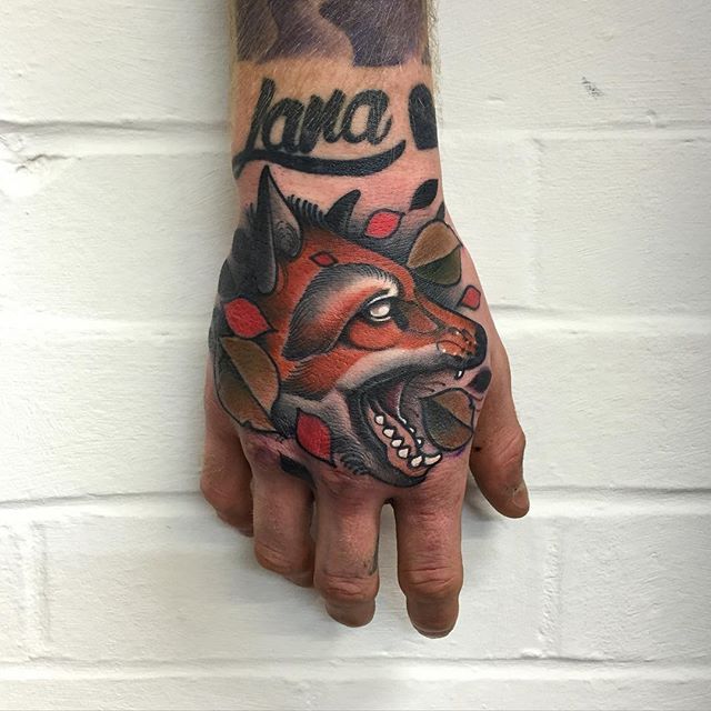 Fennec Fox Hand Tattoo