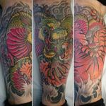 Tiger and dragon tattoo by Rob Steele #RobSteele #dragon #asian #tiger