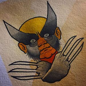Baby Wolverine (via IG—wontutattoo) by Wontutattoo #wolverine #baby #superhero #supervillian #flashart #wontutattoo