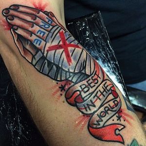CM Punk Tattoo by Gareth Bannister #CMPunk #WWE #Wrestling #traditional #GarethBannister