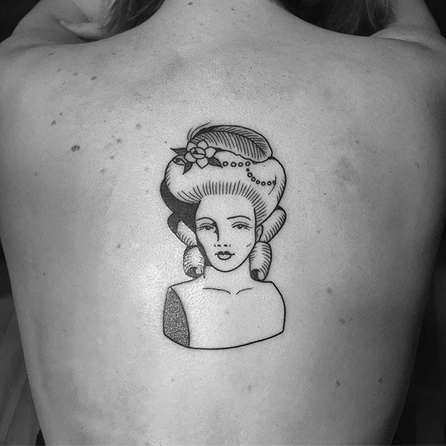 Tattoo uploaded by Alex Wikoff • Marie Antoinette by Lydia Marier (via IG-lmariera) #ladyhead #black #illustrative #bust #marieantoinette #LydiaMarier #girlsgirlsgirls • Tattoodo
