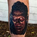 Rad zombie portrait by Jake Ross. #JakeRoss #zombie #tattoo #portrait #colored