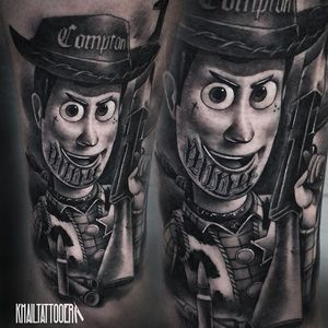 Woody has gone rogue. By Khail Aitken. #realism #blackandgrey #blackandgreyrealism #Woody #ToyStory #KhailAitken