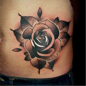 Black and grey rose tattoo by Will Dixon. Photo: Facebook. #blackandgrey #roses #tattoos #willdixon