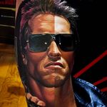 Superb Terminator tattoo done by Bryan Merck. #BryanMerck #tattoo #terminator