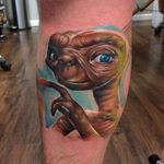 ET's trying to phone home. Tattoo by Kyle Cotterman. #realism #colorrealism #KyleCotterman #ET #alien