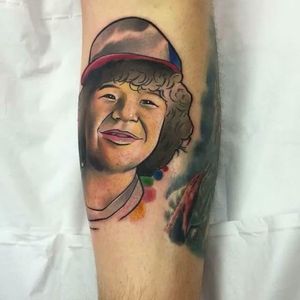 Toothless Dustin portrait from Stranger Things. Tattoo by Brenden Jones @Bren3000 #BrendenJones #StrangerThings #Netflix #tvseries #tvshow #portrait #DustinHenderson
