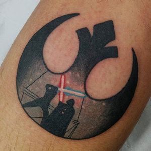 Rebel Alliance Tattoo by Sunni Muffinson #RebelAlliance #RebelAllianceTattoo #StarWarsTattoo #ForceAwakens #StarWars #SunniMuffinson