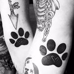 Sweet paw print tattoos #siblingtattoo #brother #sister #pawprint #matchingtattoos