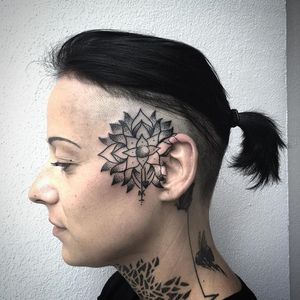 Mandala Tattoo by Marcel Birkenhauer #mandala #mandalatattoo #blackwork #blackworktattoo #blackink #blackworkartist #berlin #MarcelBirkenhauer