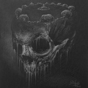 Art by Nicko Metalink #NickoMetalink #blackandgrey #horror #skull #art