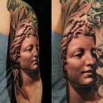Female Face Tattoo by Sergio Sanchez @sergiosanchezart #butteryshading #detail #blackandgrey #portrait #realistic #SergioSanchez