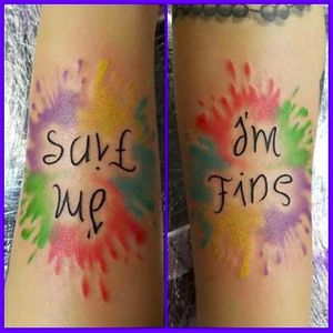 Save me/I'm fine ambigram tattoo by ALfonso (via IG -- ontiveros_ink) #alfonso #ambigram #saveme #imfine