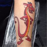 Mulan tattoo, artist unknown. #mulan #disney #disneyprincess #chinese #dragon #waltdisney