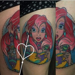 Cute Ariel tattoo. #SaraiTapia #cute #disney #disneyprincess #ariel #thelittlemermaid