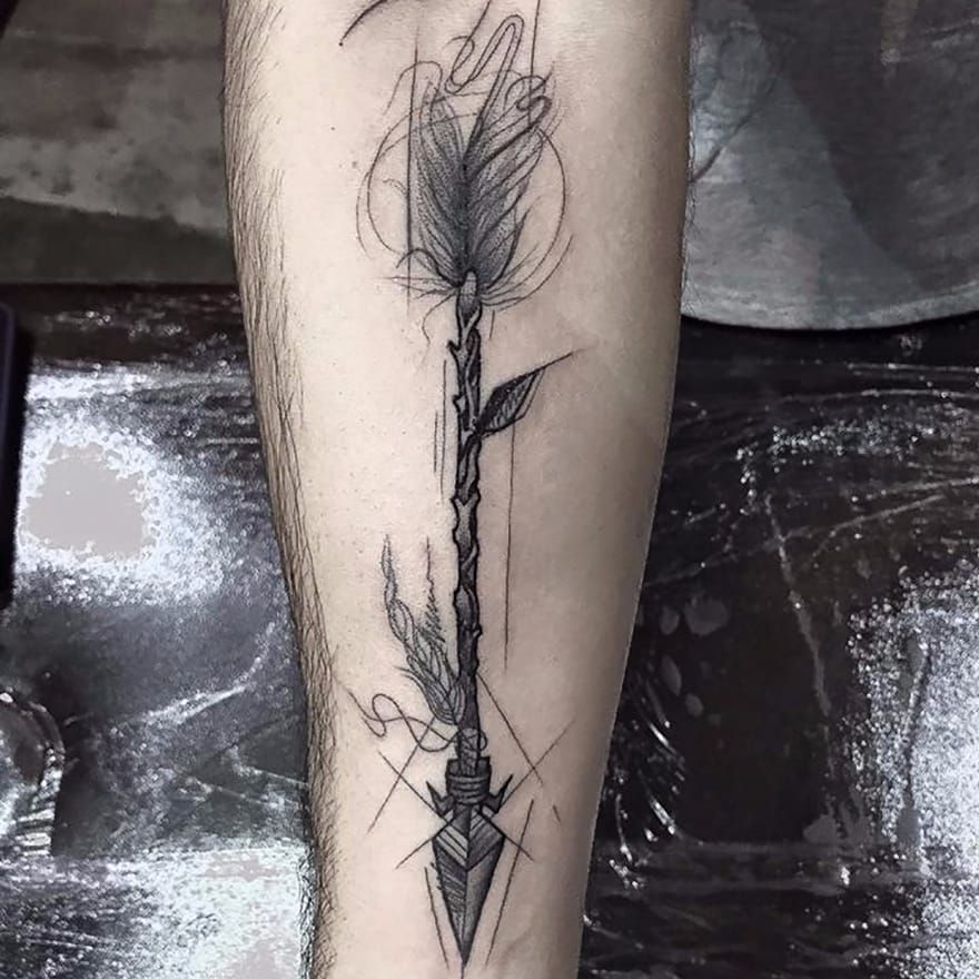 Update 78+ arrow sketch tattoo - seven.edu.vn