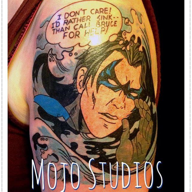 Tattoo uploaded by Picasso Dular • #nightwing #batman #robin #dccomics  #ComicBookTattoo #picasso #25ftphantom • Tattoodo