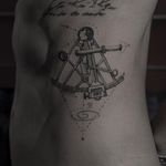 Sextant Tattoo by @tylbor #sextant #nauticaltattoos #sailortattoos