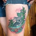 Cute Koala Teacup Tattoo by Shannon Purvis Barron @SP_Barron_Tattoo #ShannonPurvisBarronTattoo #SPBarronTattoo #Columbia #Teacup #Cute #KoalaTattoo #Koala