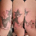 Tom and Jerry tattoo by Triphammer Tattoo. #tomandjerry #cartoon #retro #oldschool #cat #mouse