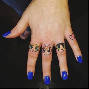 Powerpuff Girls tattoos by Zoe Lorraine Rimmer #ZoeLorraineRimmer #powerpuffgirls