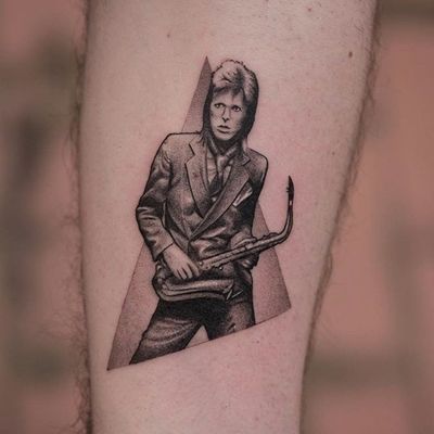 David Bowie by Fillipe Pacheco #FillipePacheco #blackandgrey #portrait #DavidBowie #tattoooftheday