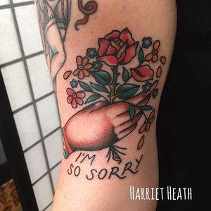 Flower Tattoo by Harriet Heath #flower #oldschool #traditional #HarrietHeath