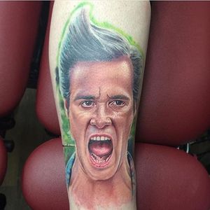 Ace Ventura Tattoo by Sam Ford #AceVentura #Portrait #colorportrait #SamFord