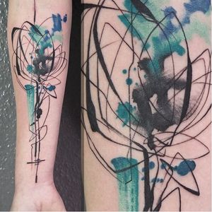 Tattoo By Julia Rehme  #abstract #flowertattoo #JuliaRehme