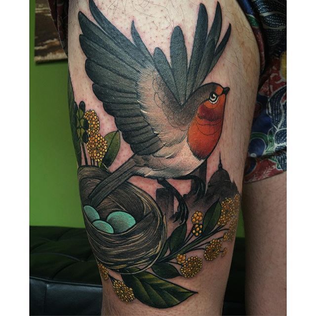 Blackwork bird nest tattoo by Jessi Lawson  Tattoos Small tattoos Tattoos  for women