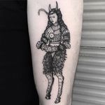 Goat footed by Rebecca DeWinter (via IG-rebeccadewinterttt) #goat #woman #pagan #demon #illustrative #black #rebeccadewinter