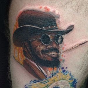 Django Tattoo, artist unknown #DjangoUnchained #Tarantino #Movies #Portrait