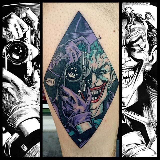 the joker comic tattoos
